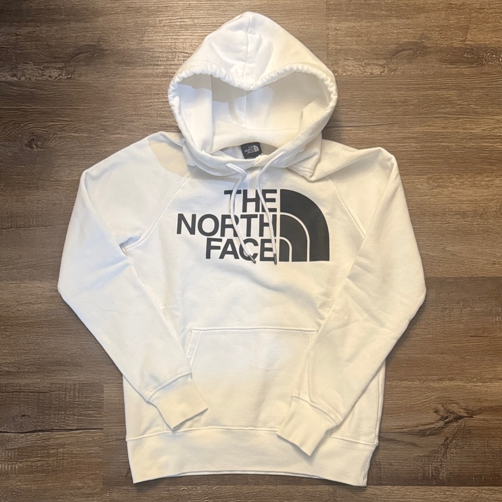 THE NORTH FACE Half Dome Pullover Hoodie Size XS White & Black